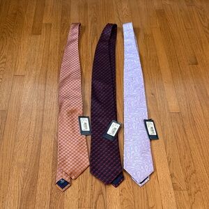 Daniel Cremieux Men's Tie Set - Orange, Burgundy, Lavender